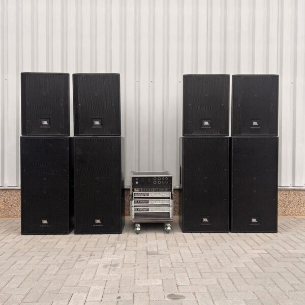 JBL P733 (4) + P746 (4) + Crown amplifier rack